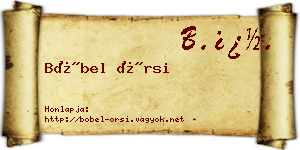 Böbel Örsi névjegykártya
